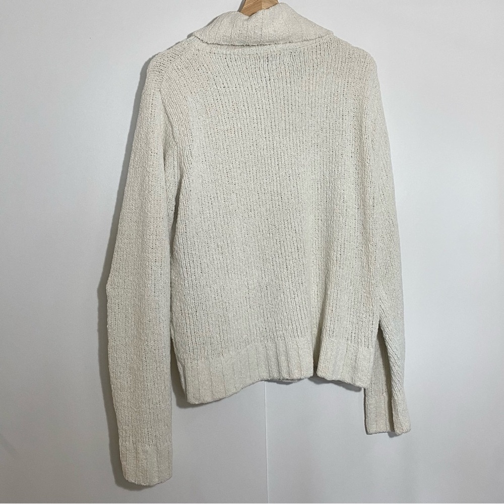 🎈Studio London knit cowl neck long sleeve light cream sweater size XL